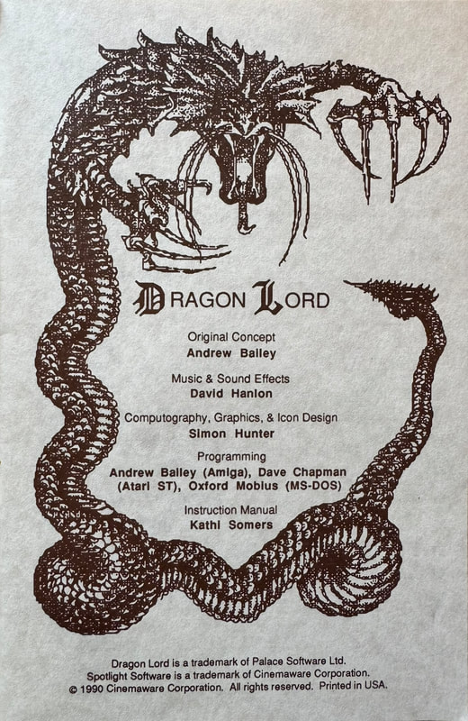 Dragon Lord box back, credits