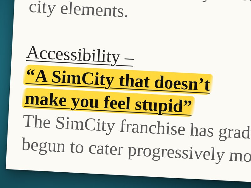SimCity X Design Manifesto doc